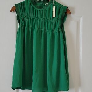 Green Sleeveless Top